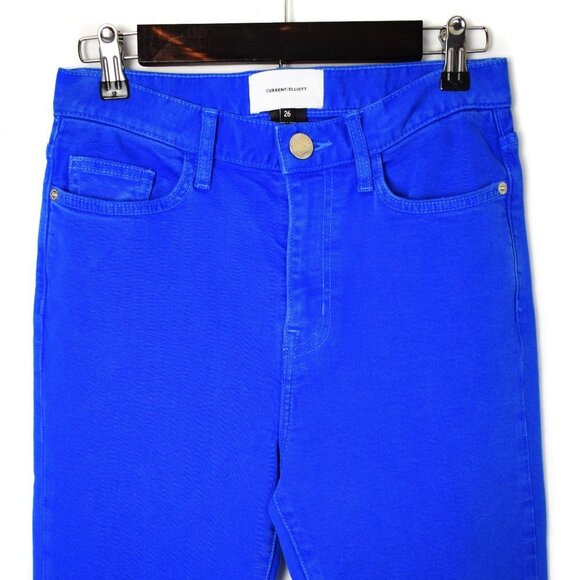 Current Elliott Electric Blue High Rise Jeans Size 26 - Picture 6 of 10
